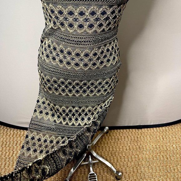 Women's Maxi Cut Out Dress High Slit Side Lace Up Spaghetti straps- Size Small - Picture 13 of 13